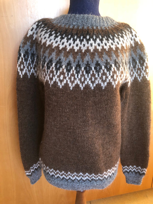 Icelandic wool sweater/jumper. Sheep wool sweater