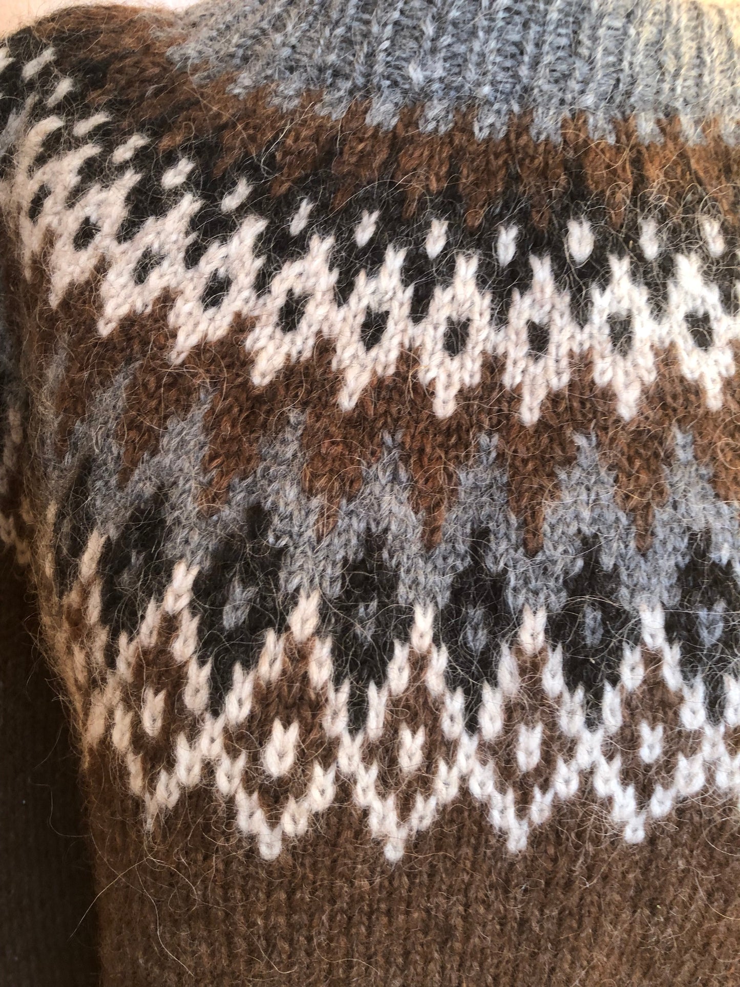 Icelandic wool sweater/jumper. Sheep wool sweater