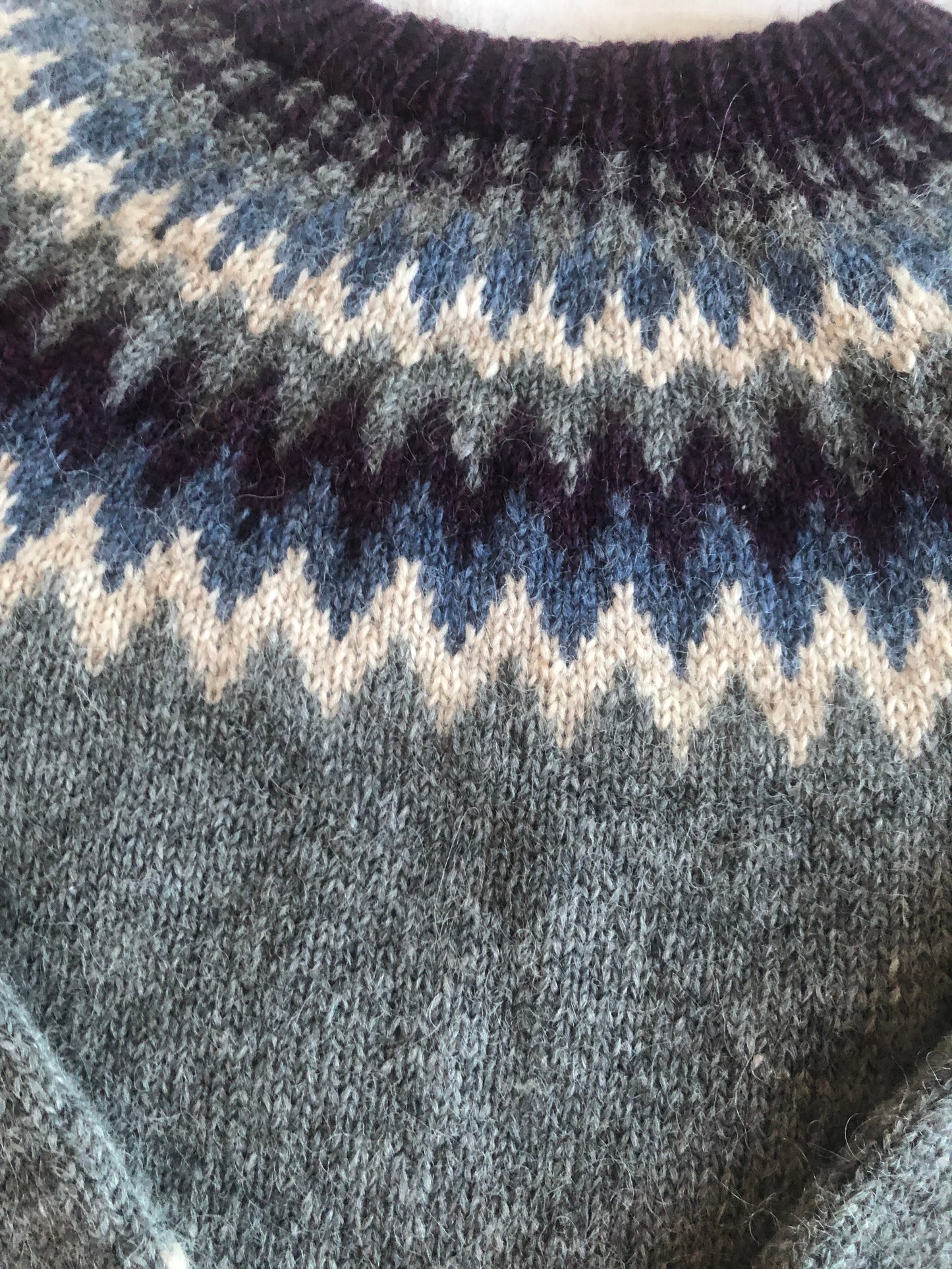 Icelandic wool sweater/jumper. Traditional Icelandic sweater