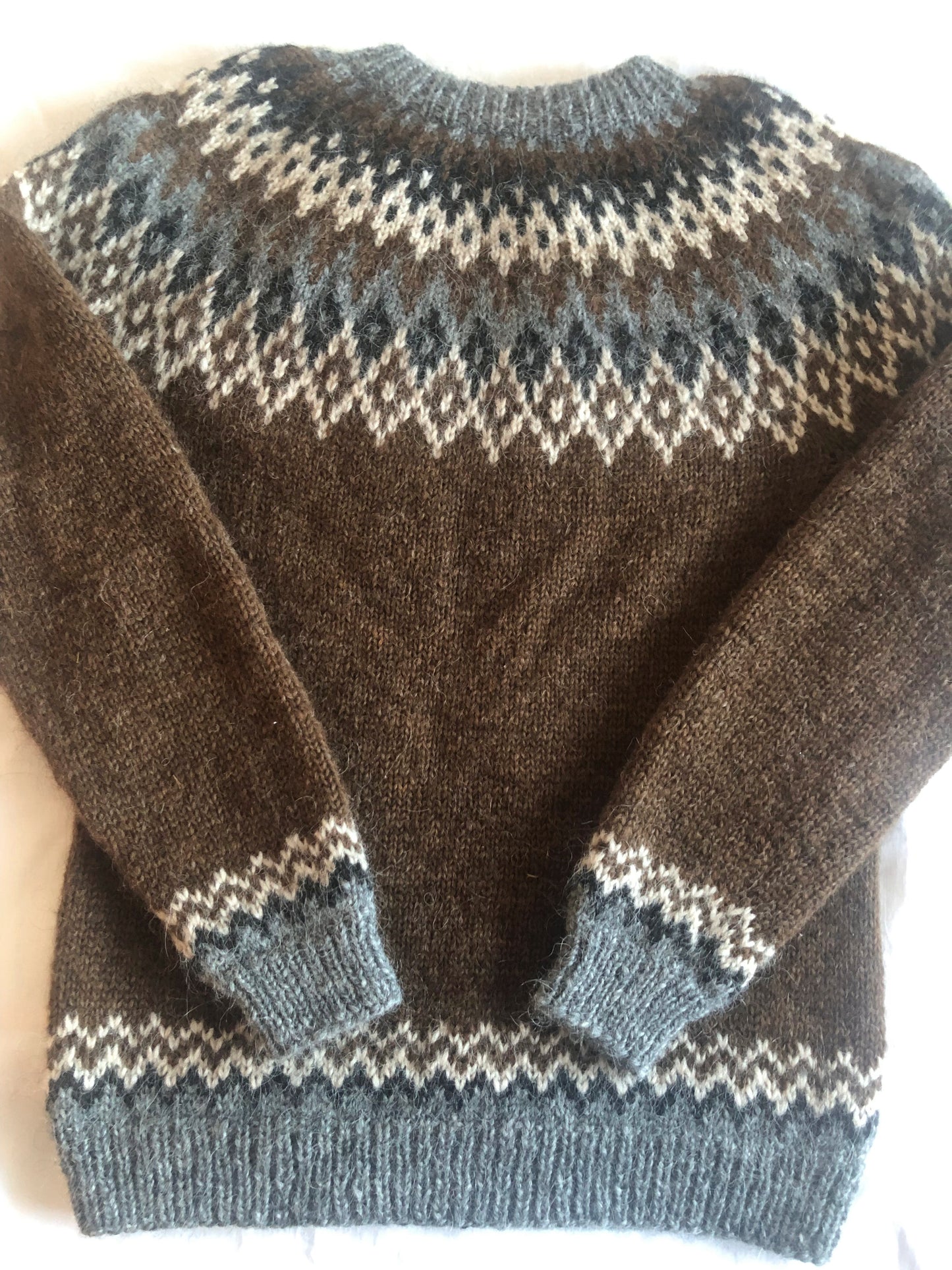 Icelandic wool sweater/jumper. Sheep wool sweater