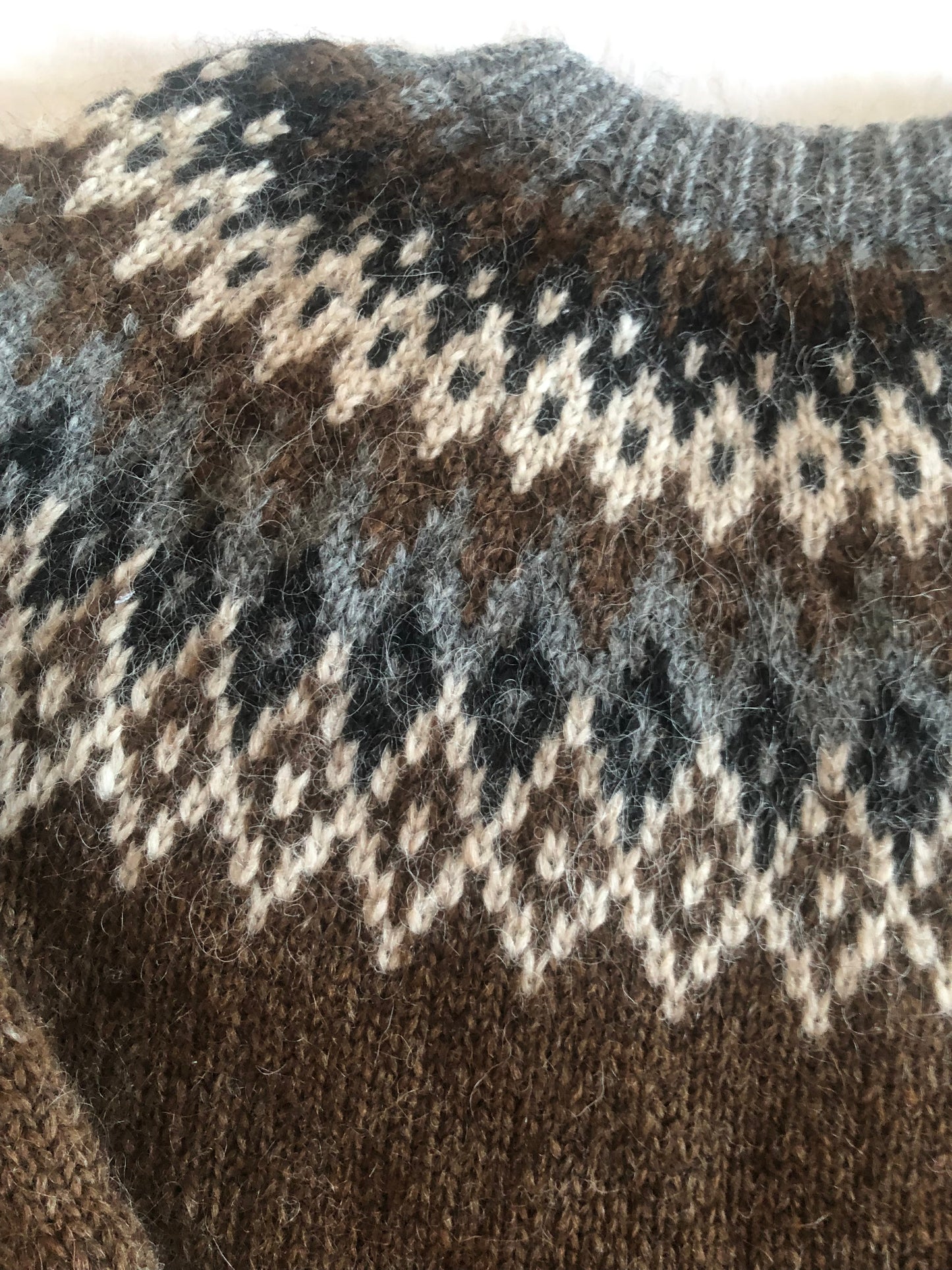 Icelandic wool sweater/jumper. Sheep wool sweater