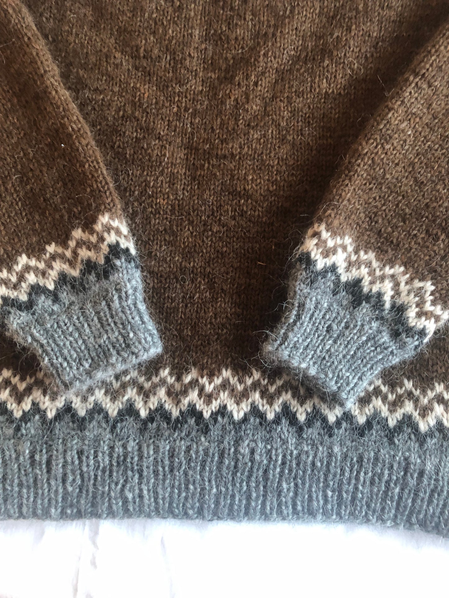 Icelandic wool sweater/jumper. Sheep wool sweater