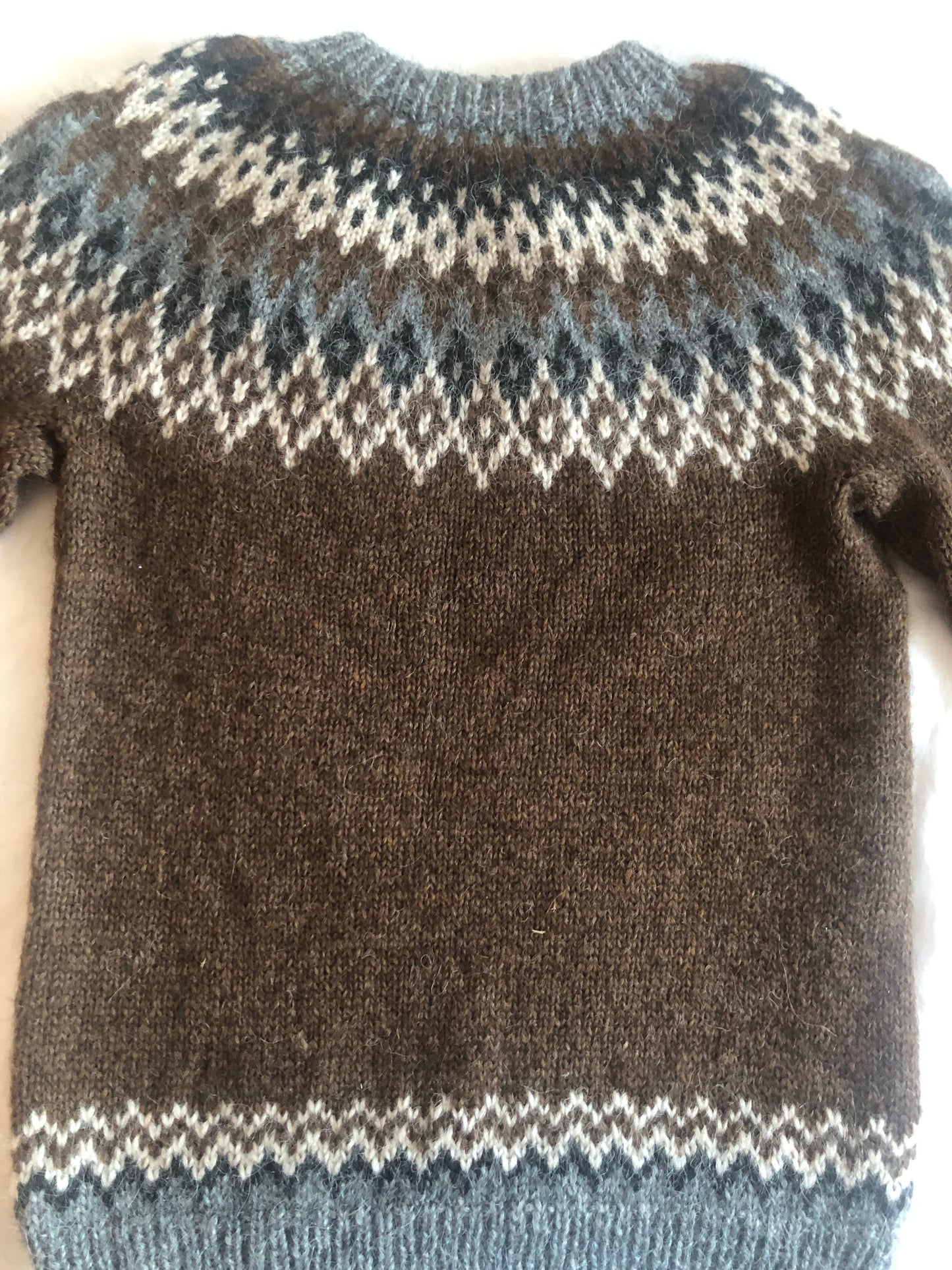 Icelandic wool sweater/jumper. Sheep wool sweater