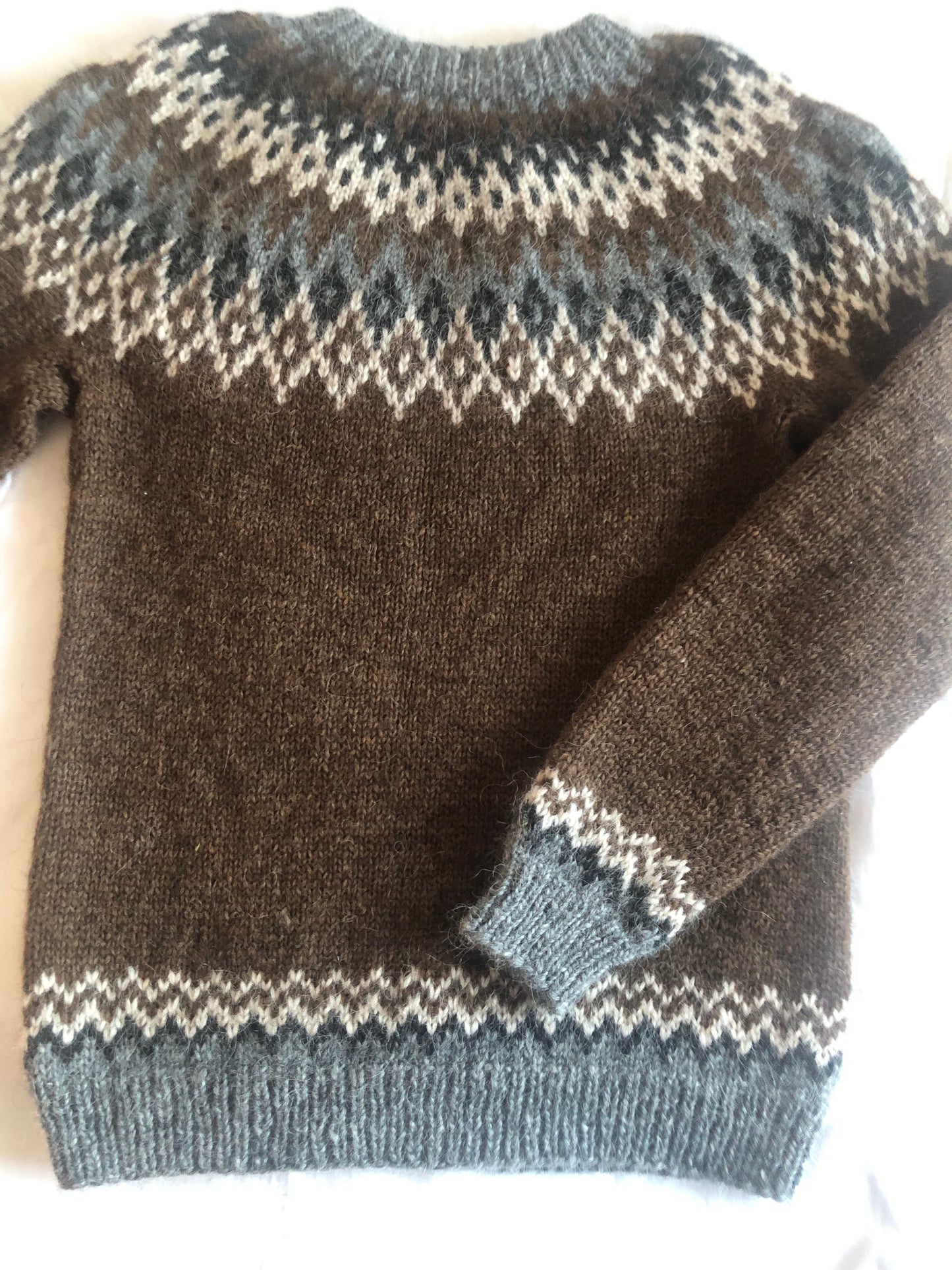 Icelandic wool sweater/jumper. Sheep wool sweater