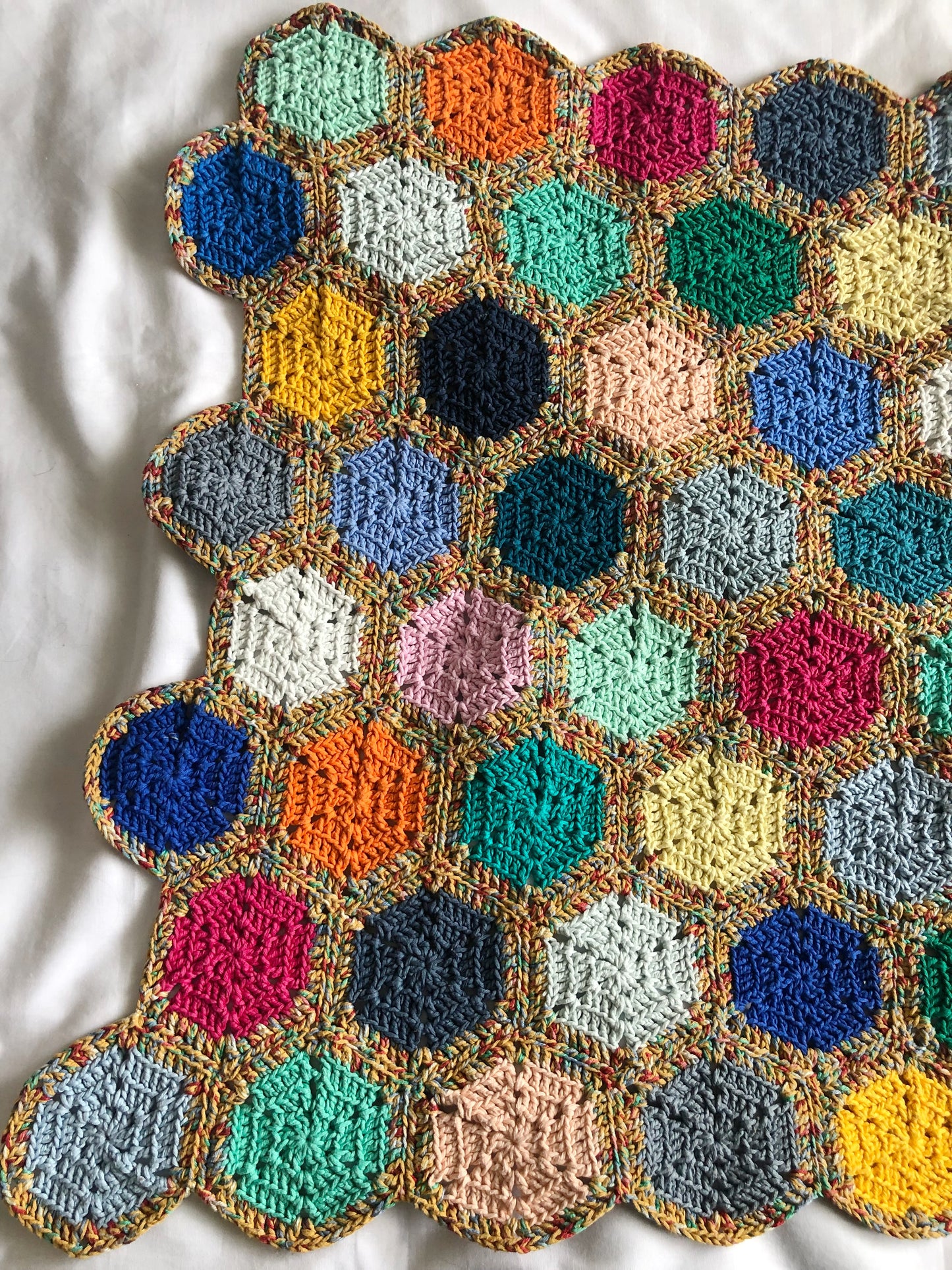 Deluxe Handmade Crochet Cotton Baby Blanket -  Baby Shower Gift