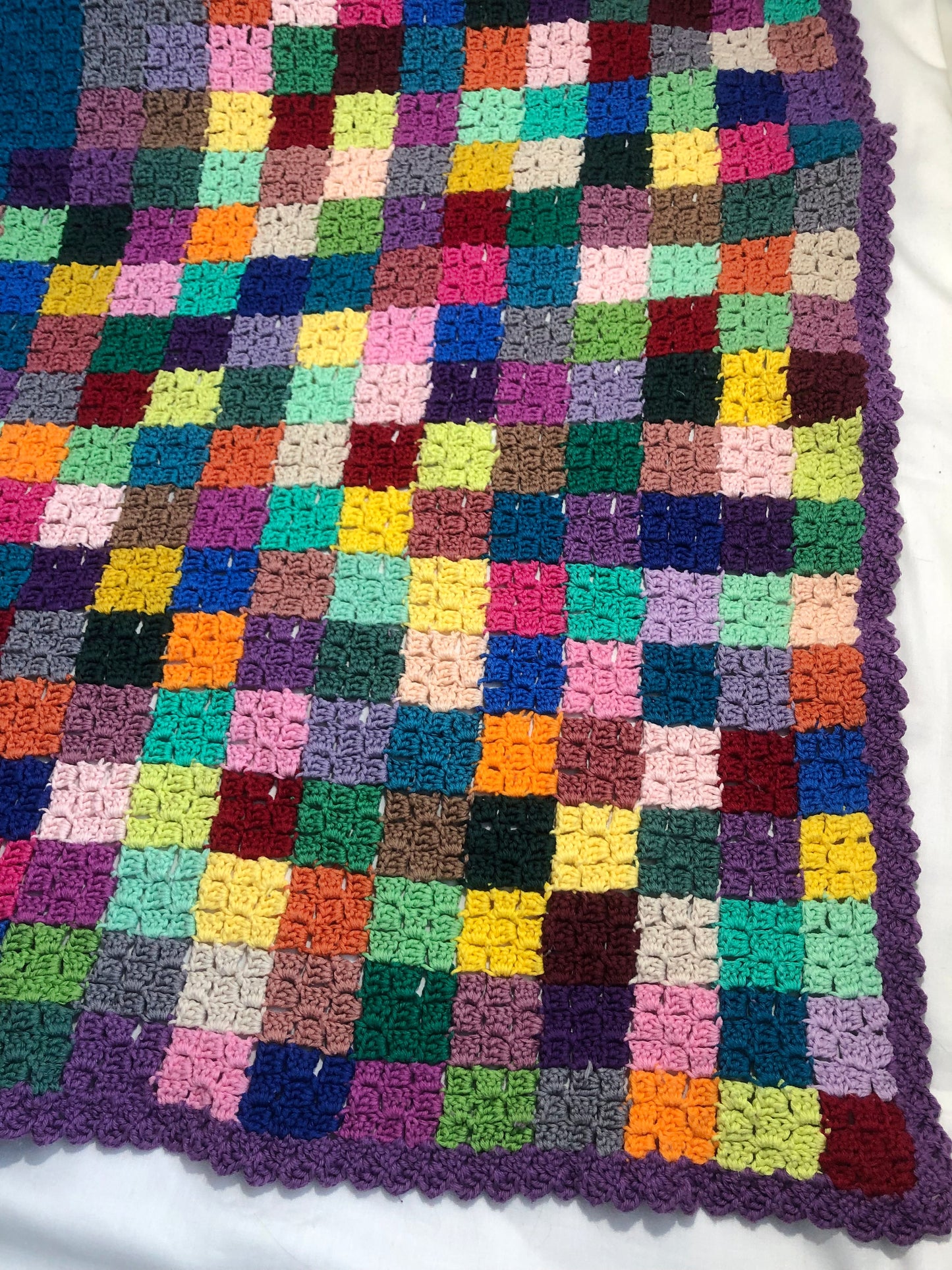 Luxuriously Warm Crocheted Cotton Baby Blanket –Perfect for Nurseries and Strollers