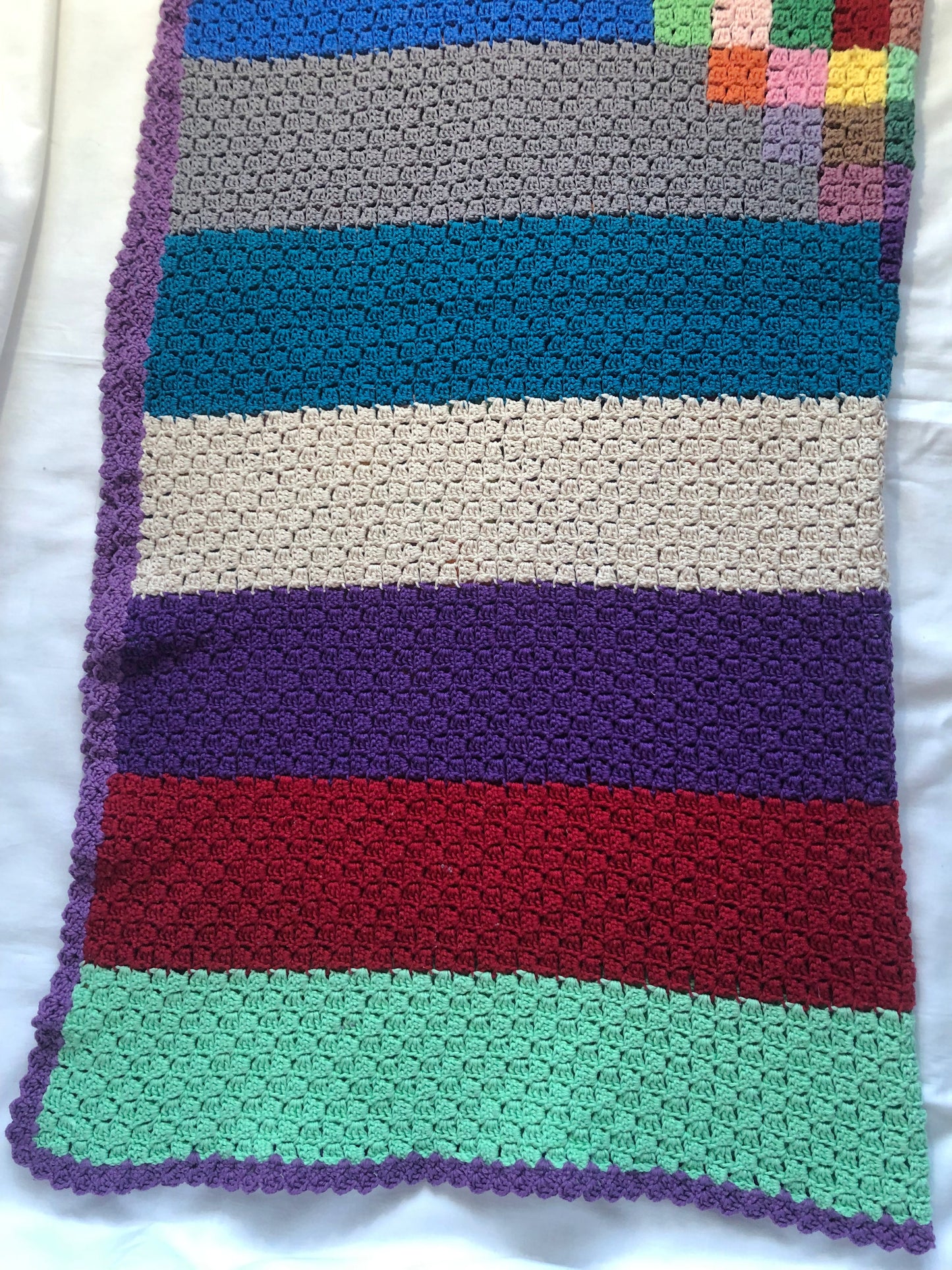 Luxuriously Warm Crocheted Cotton Baby Blanket –Perfect for Nurseries and Strollers