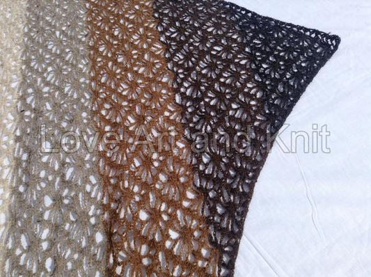 Prayer shawl, hand crochet shawl