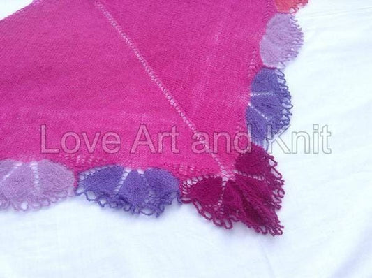 Shawl, shawl knit, lace shawl einband,
