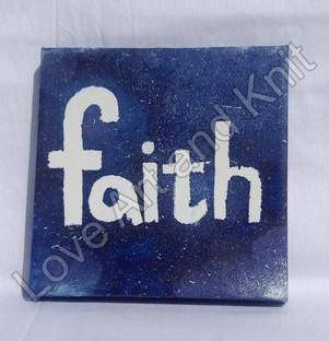 canvas acrylic painting, faith, size 15x15 cm, nursery, original painting, canvas painting, teen girl gift,