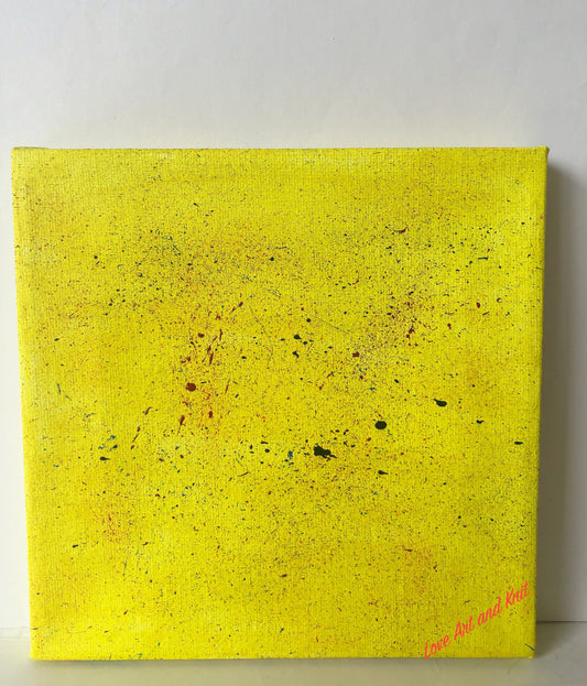 yellow wall art, mini painting yellow