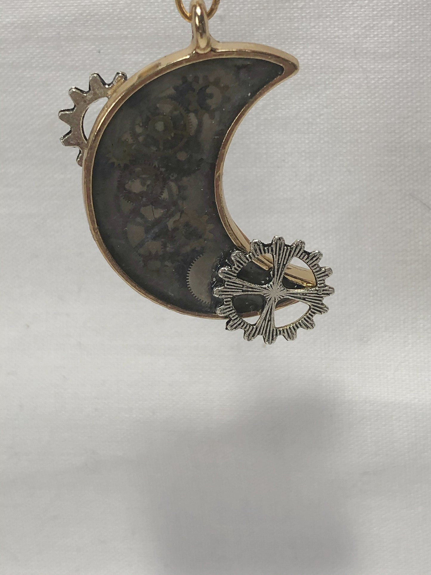 pendant, unique jewellery, resin moon pendant