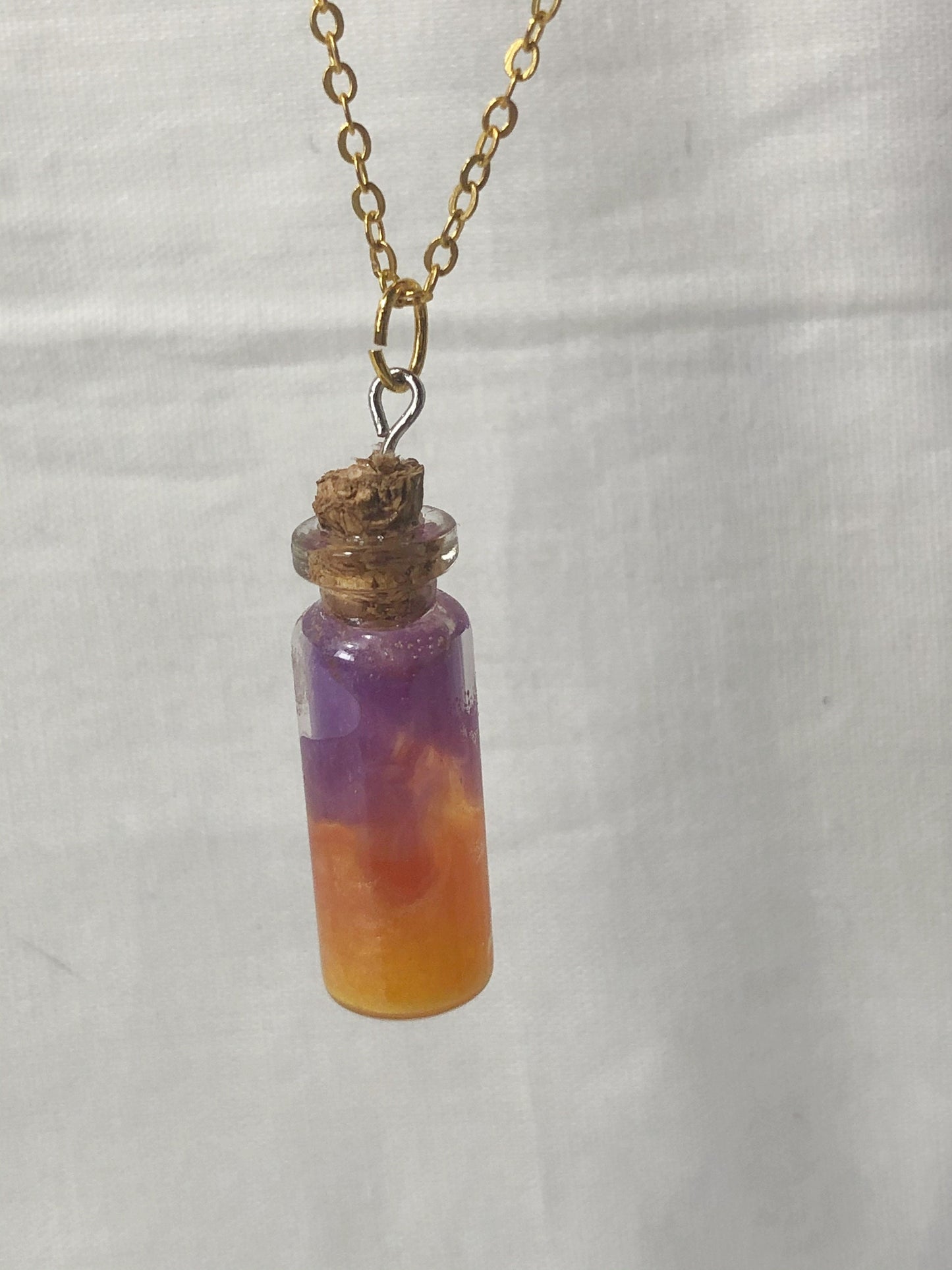 pendant, for her, resin jewellery, magic bottle