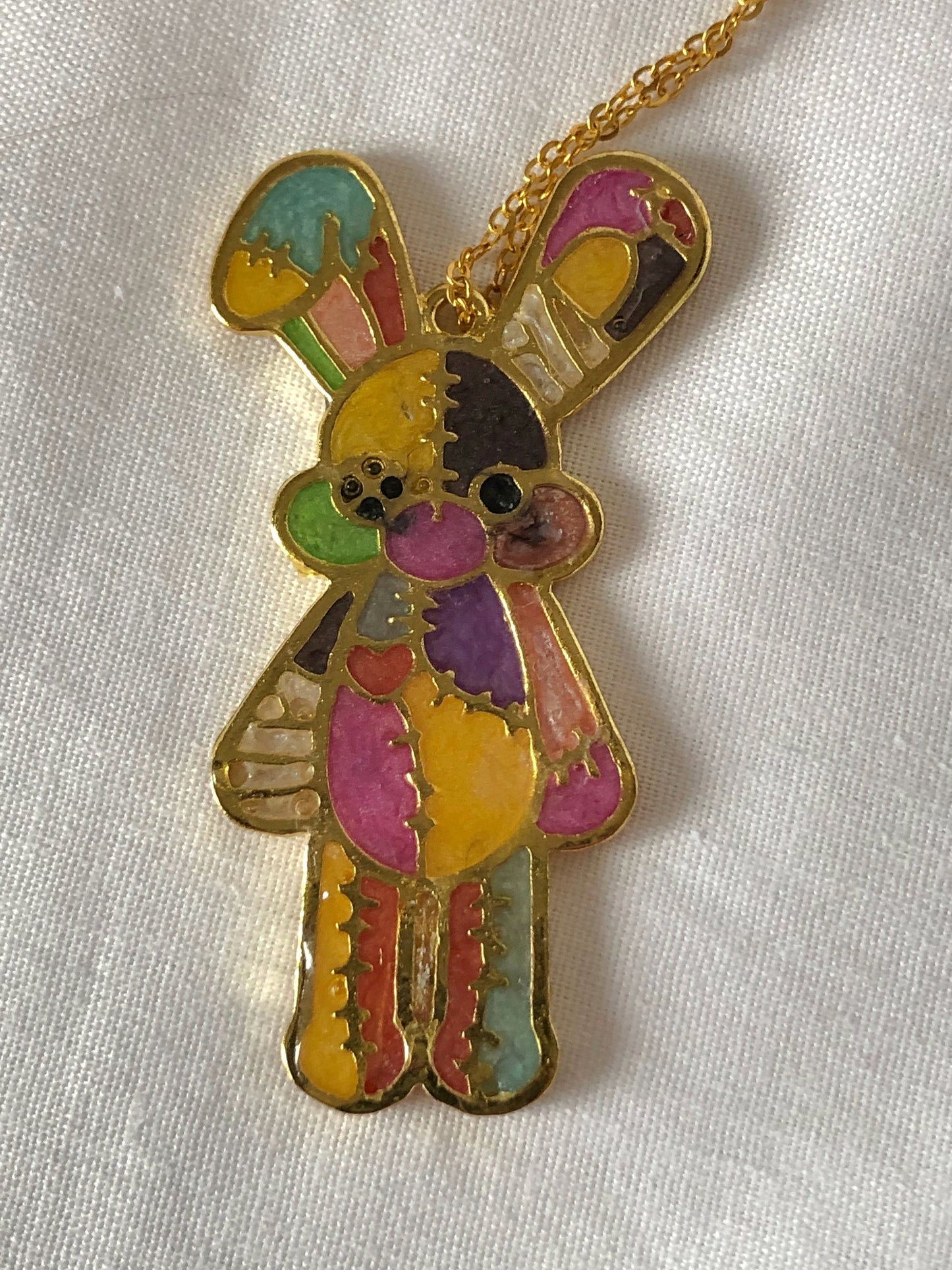 pendant, resin jewellery, bunny necklace