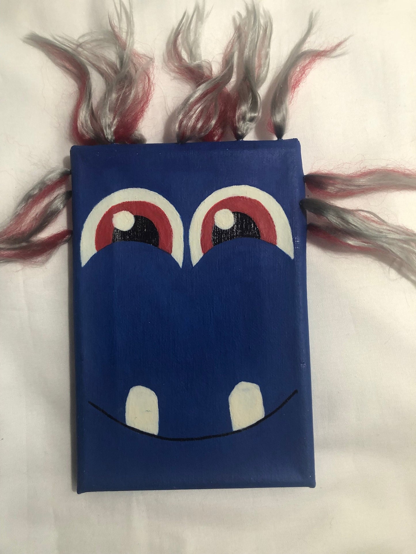 mixed painting, nursery, monster, cute monster