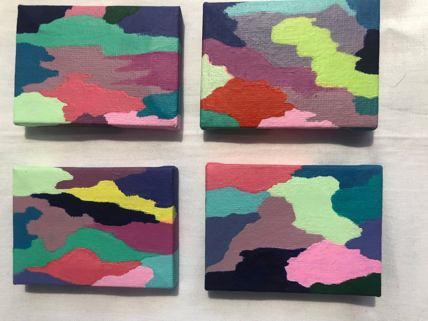 abstract painting, small space painting, original painting, acrylic painting, mini painting, painting minimalist, small painting, camouflage