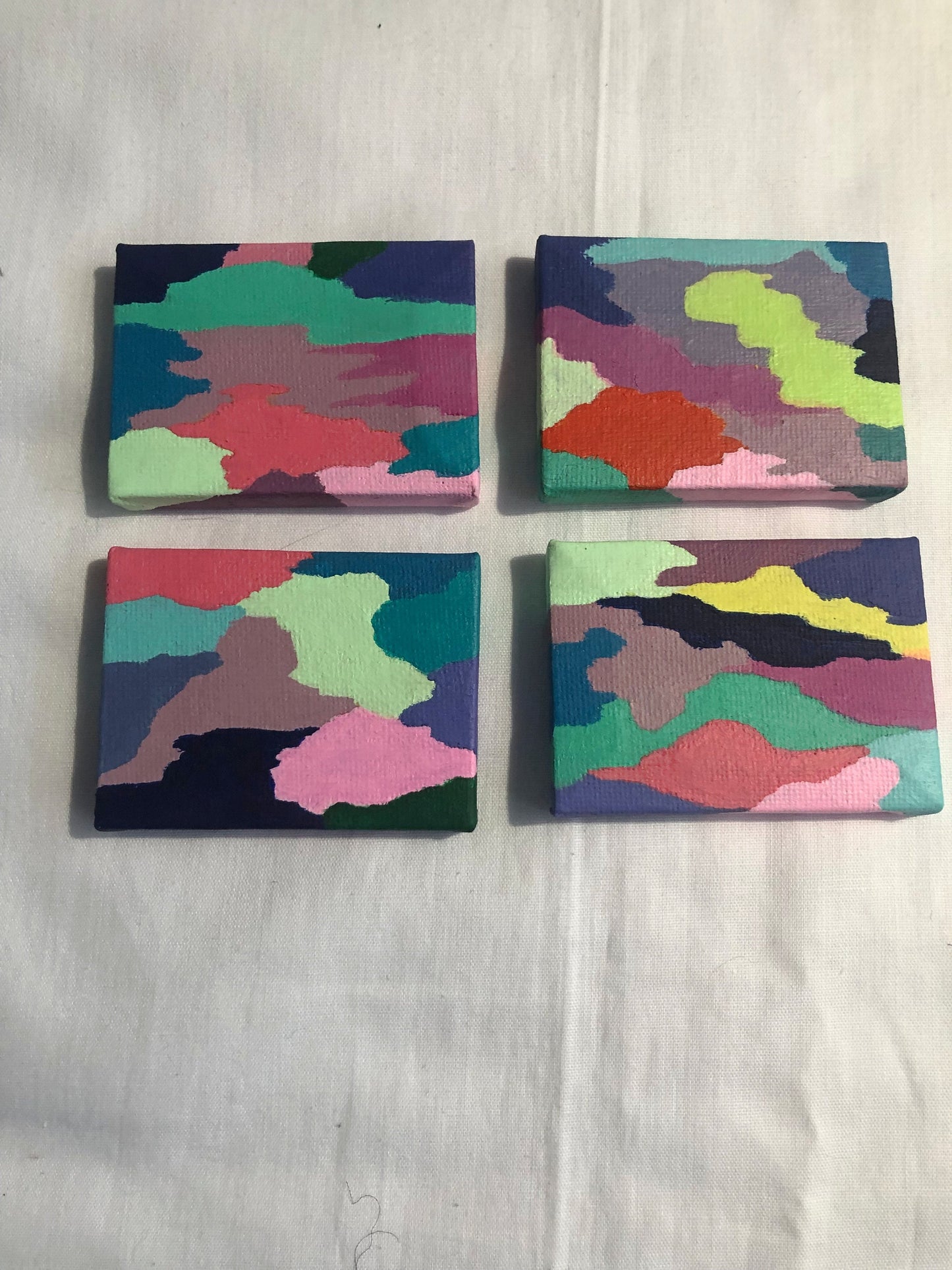 abstract painting, small space painting, original painting, acrylic painting, mini painting, painting minimalist, small painting, camouflage
