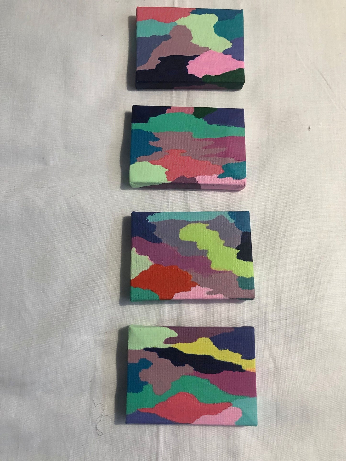abstract painting, small space painting, original painting, acrylic painting, mini painting, painting minimalist, small painting, camouflage